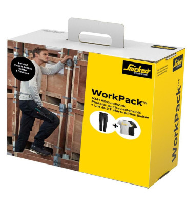 Pack pantalon noir taille 44 FR + 2 T-Shirt FRA63410499052 SNICKERS WORKWEAR
