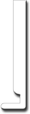 Bandeau de rive PVC blanc cassé 18x300x5000 m EB300 PROFIALIS