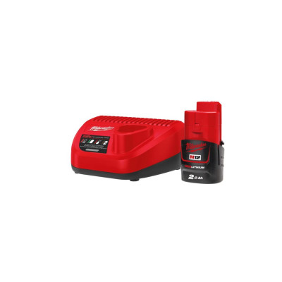 M12 NRG-201 Pack NRJ 12V, 2 Ah Red Li-ion, système M12 4933451900 MILWAUKEE