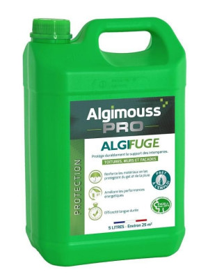 Imperméabilisant toitures, murs, façades Algifuge bidon de 5 litres ALGIMOUSS