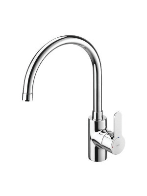 Mitigeur d'évier L20 chromé bec tube mobile - ROCA - A5A8409C0F