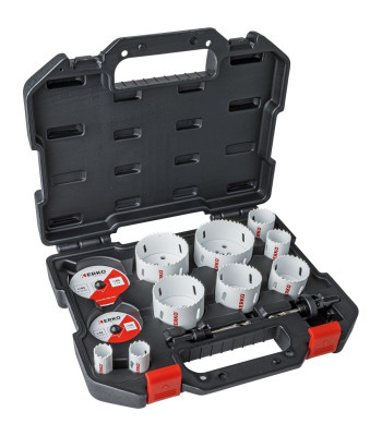 Coffret de 9 trépans et accessoire bi-métal pour électricien de 22 à 86mm - KOPRAM - 42900