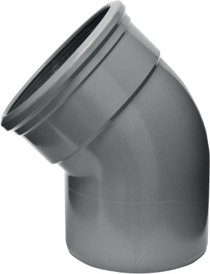 Coude PVC 45° femelle-femelle diamètre 200mm SDR41/ CR4 1196900123 PIPELIFE