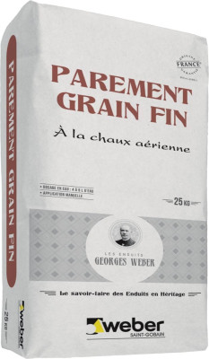 Enduit manuel Parement Grain Fin - beige ocre 010 - sac de 25 kg WEBER