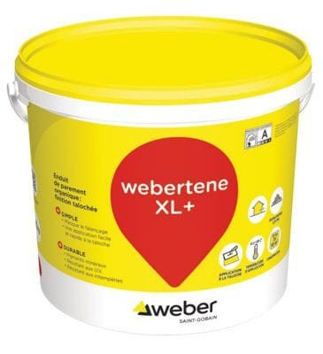 Enduit de parement organique pour façade neuve aspect taloché weber.tene XL+ Grege clair 821 seau de 25 kg 12080821 WEBER