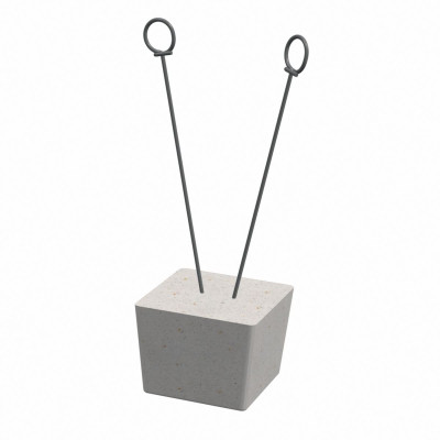 Cale ponctuelle Pot de fleur avec boucle de ligature - H. 20 mm - 32x32 mm - sac de 500 pièces LEVIAT