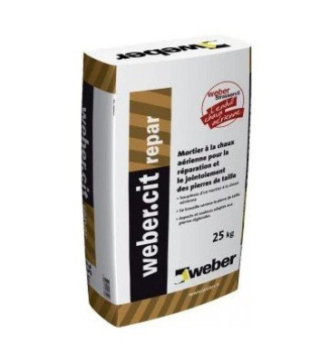 MORTIER POUR PIERRE DE TAILLE WEBER.CIT REPAR DF 27-7079 25 KG WEBER