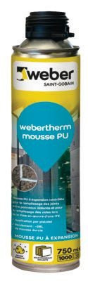 Mousse expansive webertherm mousse PU - tube de 750 ml WEBER