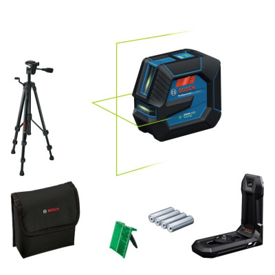 Laser lignes GGL 20-22 G + pince DK 10 + trépied BT 150 BOSCH