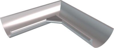 Équerre intérieure pour gouttière 1/2 ronde ou lyonnaise de 25 zinc gris boudin diamètre 16 mm HILD