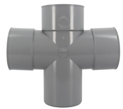Culotte mâle femelle 87°30 double parallèle diamètre 100 mm RT18 NICOLL