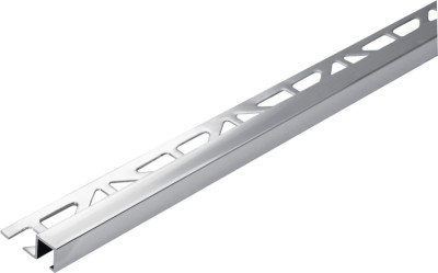 Profilé de finition carré sol/mur Squareline DPSA - aluminium anodisé argent super brillant - H. 9 mm - L. 2,5 m DURAL