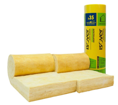 ROULEUR LAINE DE VERRE REVETU ISOFACADE 35R 140 MM ROULEAUX 4,00X0,60 M 67317 ISOVER