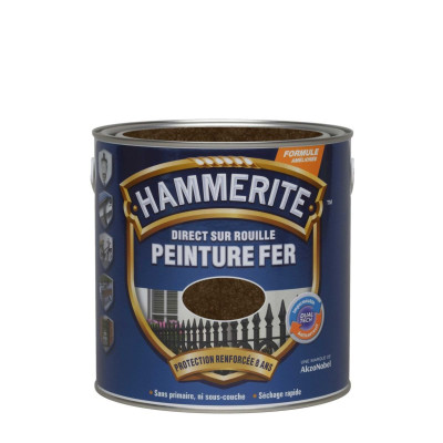 PEINTURE ANTIROUILLE 0,25 L CHATAIGNIER MARTELE HAMMERITE
