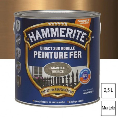 PEINTURE ANTIROUILLE 2.5 L BRONZE MARTELE HAMMERITE