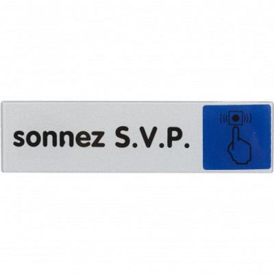 PLAQUE 170x45 PLEXI SONNEZ SVP NOVAP
