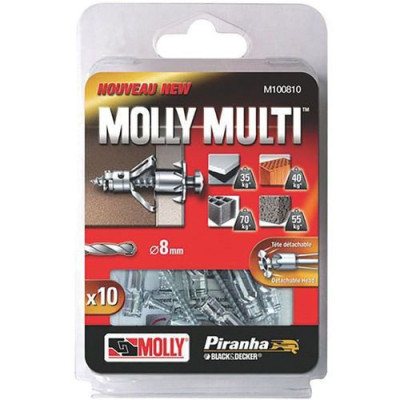 CHEVILLE METAL MOLLY MULTIMAT 4x37 10 PIECES MOLLY