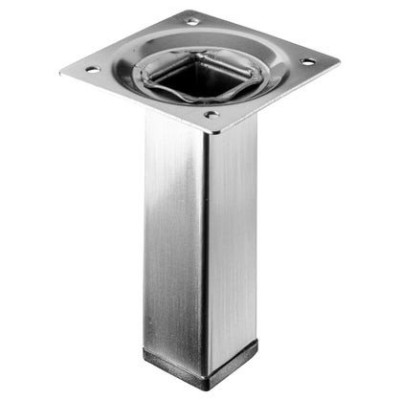 PIED MEUBLE ACIER BROSSE 25x25x100 MM HETTICH