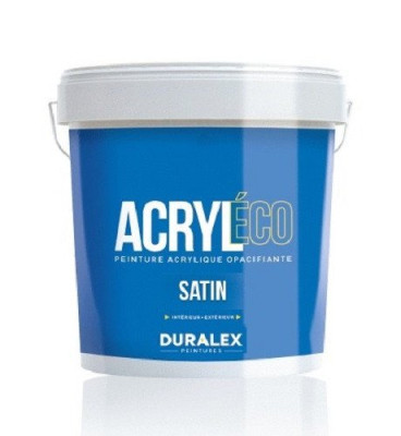 Peinture finition Acryl'éco satin blanc gamme ECO 15l - DURALEX - 117100231