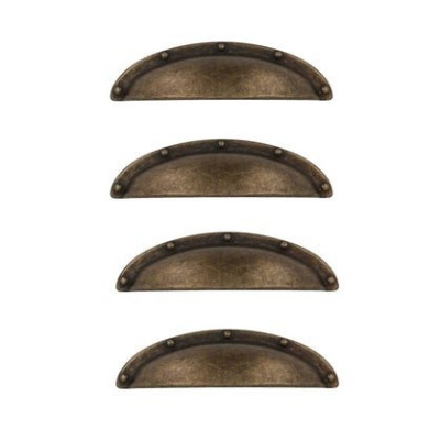 POIGNEE COQUILLE LAITON 64 MM X4 CENTRALE BRICO