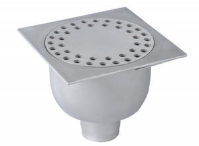 Siphon 150x150 diamètre 50 trous rond garde d'eau 50mm TECHNEAU