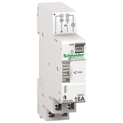 INTERRUPTEUR MINUTERIE A CLIC 1 A 7 MINUTES SCHNEIDER ELECTRIC
