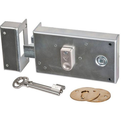 SERRURE APPLIQUE EXTERIEURE GAUCHE 2 CLES GRILLE PORTAILE VACHETTE
