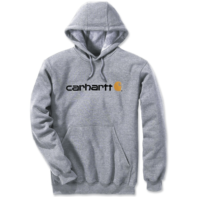 SWEAT A CAPUCHE SIGNATURE LOGO HOODED HEATHER GRIS TAILLE L CARHARTT