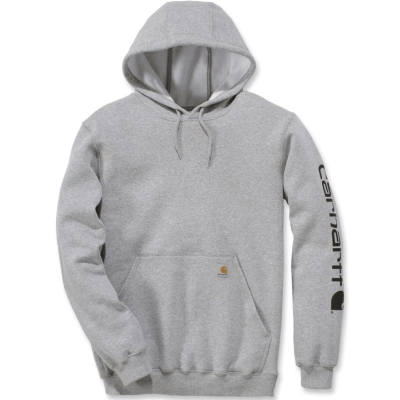 SWEAT A CAPUCHE SLEEVELOGO GRIS CLAIR TAILLE XXL CARHARTT