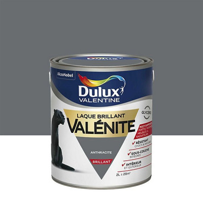 LAQUE GLYCERO BRILLANT 2 L ANTHRACITE VALENITE AKZO NOBEL