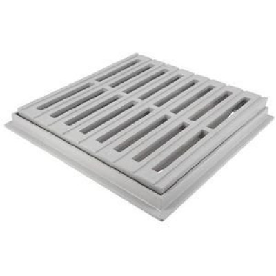 GRILLE SOL AVEC CADRE 30x30 GRIS GRC30 NICOLL