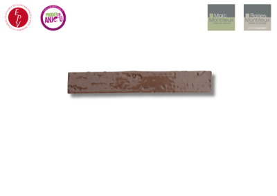 Plaquette de parement Silver transparent colisée en terre cuite 4 x 28 x 1,2 cm - RAIRIES MONTRIEUX
