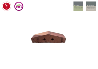 Dessus de mur Saison 2 trous Montvaloir 28,5 x 6,5 x 8/4 cm - RAIRIES MONTRIEUX