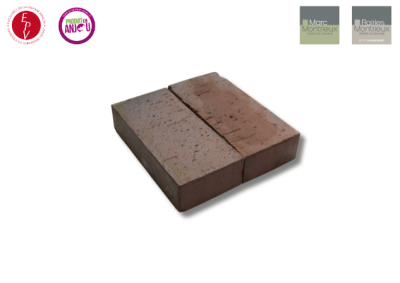 Brique Brut de four rouge foncée 45 x 9 x 4 cm - RAIRIES MONTRIEUX