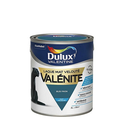 LAQUE GLYCERO MAT 2 L BLEU PAON VALENITE DULUX VALENTINE