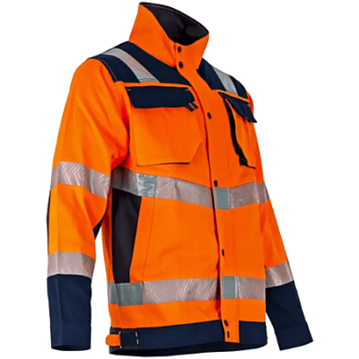 BLOUSON HAUTE VISIBILITE ORANGE/MARINE AMPOULE TAILLE XL LMA