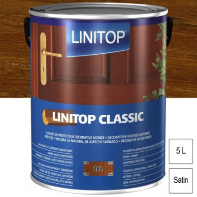 Lasure de protection décorative Classic Teck satin 5 L LINITOP
