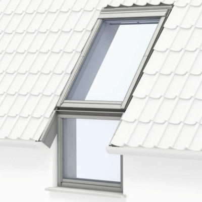 Raccord pour verrière d'angle sur tuiles(encastré) Gris anthracite pour 1 VFE EFJ MK06 0012 Nouvelle Génération 78x118 cm VELUX