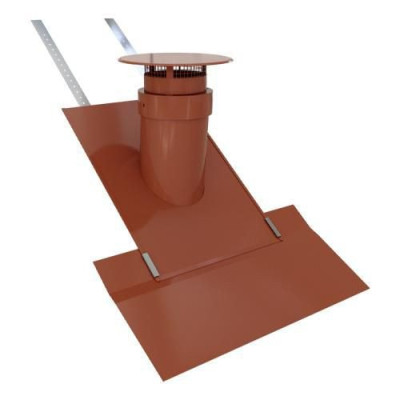 Sortie de toit Ventelia 15 - 25° universel tuile brique rouge 8025580/1 POUJOULAT