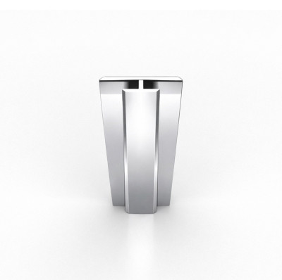 Profilé Mural de Jonction en Aluminium Chrome H250 cm compatible avec WALL'IT et STONE'IT