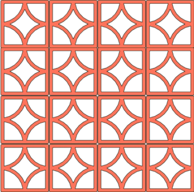 Claustra Mistral Réglisse 20 x 20 x 9 cm - RAIRIES MONTRIEUX
