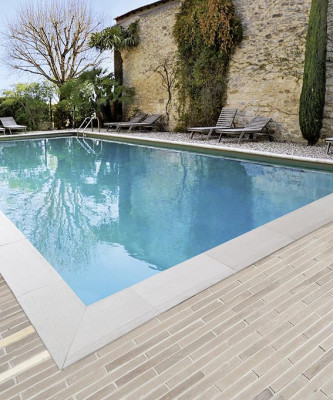 Margelle de piscine en Terre Cuite Lumiere 33 x 16,5 x 1,5 cm - RAIRIES MONTRIEUX