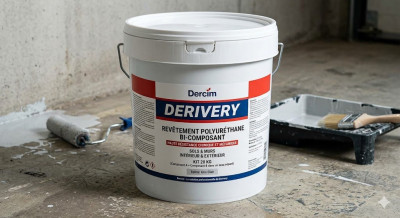 Revêtement polyuréthane bi-composant Dercim P.U prépatiné seau de 4,5 kg DERIVERY
