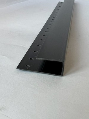 Profil U de finition gris pour lambris PVC 3 m PROFILES DE L'OUEST