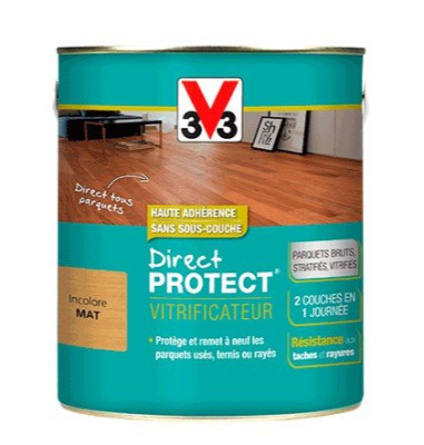 VITRIFICATEUR PARQUET MAT 5 L INCOLORE V33