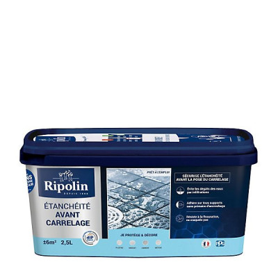 SOUS COUCHE ETANCHE AVANT CARRELAGE 2.5 L BLANC RIPOLIN