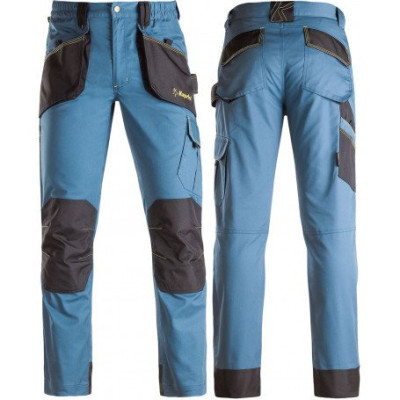 Pantalon multi-poches bleu SLICK 65% polyester 35% coton taille S KAPRIOL 