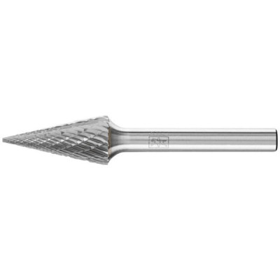 Lime carbure conique à bout pointu SKM Ø 12x25 mm, tige Ø 6 mm Z3P, usinage universel, moyenne, denture croisée PFERD