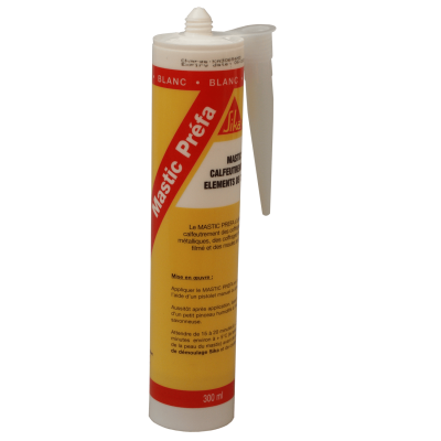 Mastic PREFA blanc carton de 25 cartouches de 300 ml SIKA