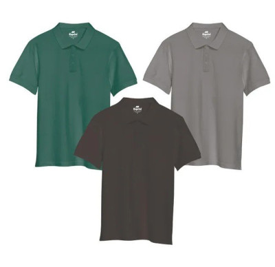 POLO GRIS/NOIR/VERT TAILLE XXL LOT DE 3 KAPRIOL